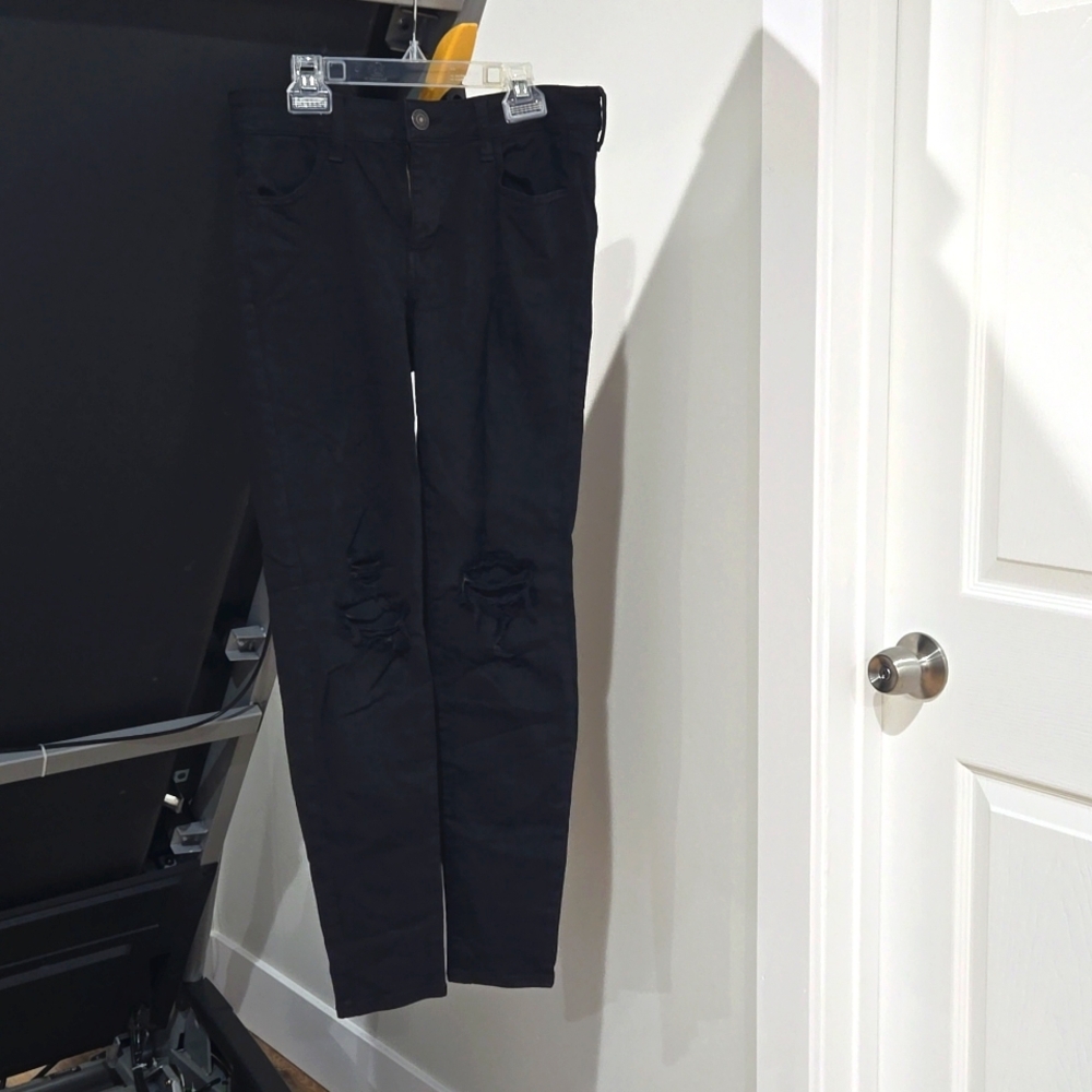 American Eagle Outfitters next level stretch black women's jeans size 8